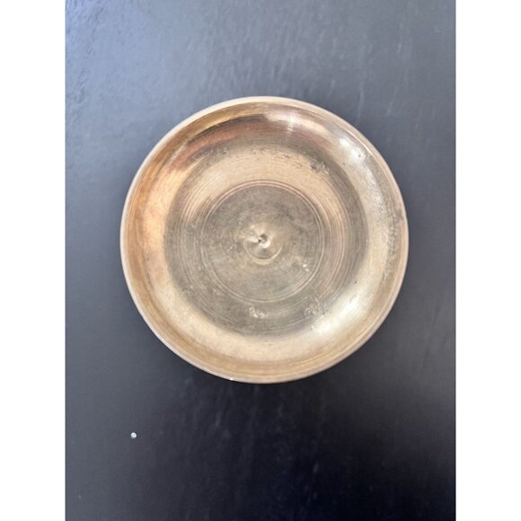 Solid Brass & Green Enamel Vase Celestial Sun Moon Stars Made in India 4-3/4" - Picture 4 of 14